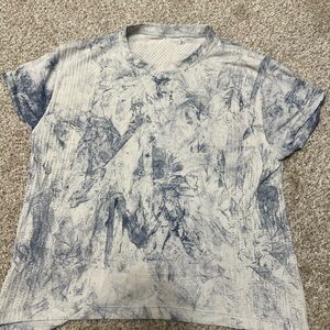 lululemon athletica Blue and White Women's Top